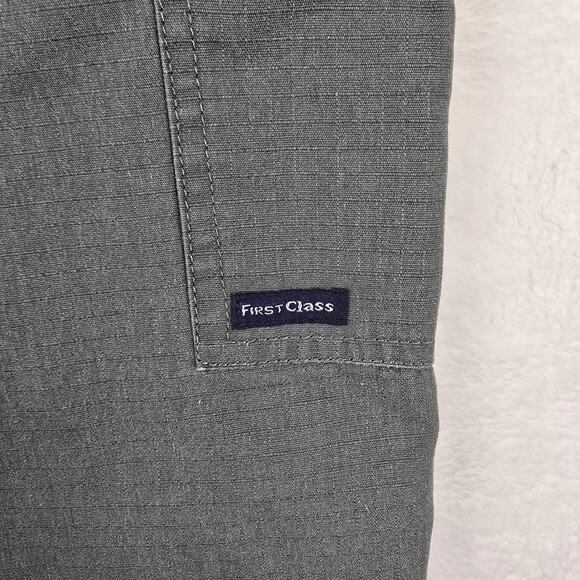 Vintage First Class Green Cargo Ripstop Pants Mens Size 38 R Regular 34x31 - Picture 8 of 12